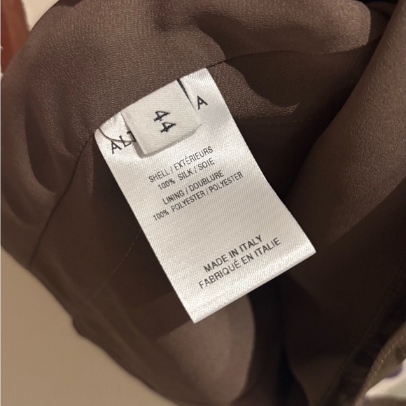 NWT Altuzarra Sleary Draped Silk Blouse in Chamois Silk Twill Print Size 44 / 12 - Picture 14 of 14